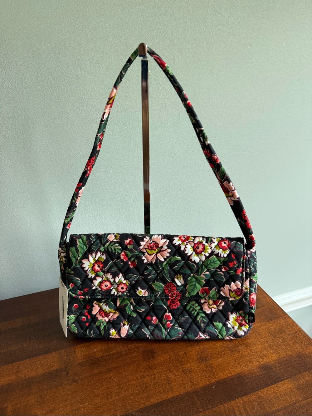 VERA BRADLEY Flap Shoulder Bag Hidden Hearts